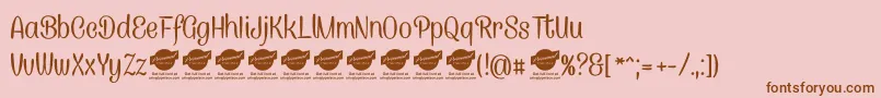 CanelettersansPersonaluse Font – Brown Fonts on Pink Background