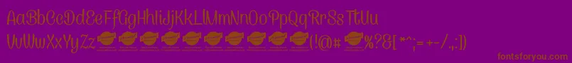 CanelettersansPersonaluse Font – Brown Fonts on Purple Background