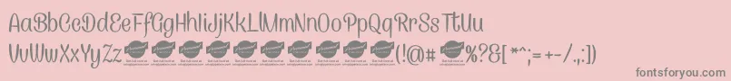 CanelettersansPersonaluse Font – Gray Fonts on Pink Background