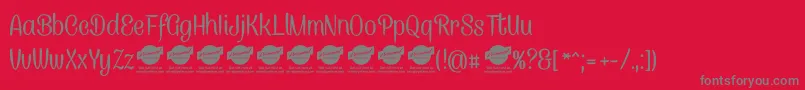 CanelettersansPersonaluse Font – Gray Fonts on Red Background