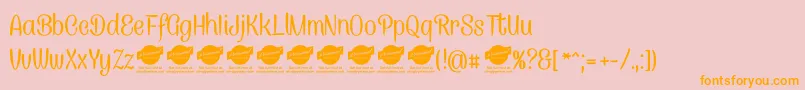 CanelettersansPersonaluse Font – Orange Fonts on Pink Background