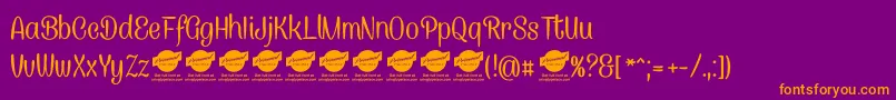 CanelettersansPersonaluse Font – Orange Fonts on Purple Background