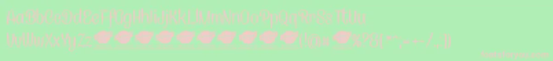 CanelettersansPersonaluse Font – Pink Fonts on Green Background