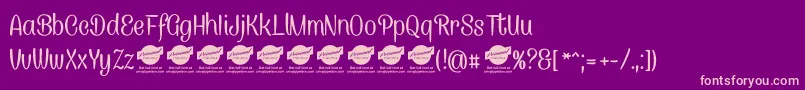 CanelettersansPersonaluse Font – Pink Fonts on Purple Background