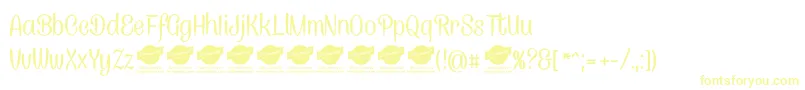 CanelettersansPersonaluse Font – Yellow Fonts on White Background