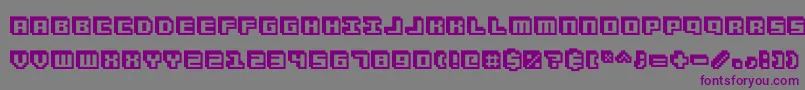 Шрифт 3Dventure – фиолетовые шрифты на сером фоне
