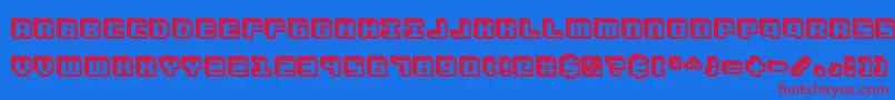 3Dventure Font – Red Fonts on Blue Background