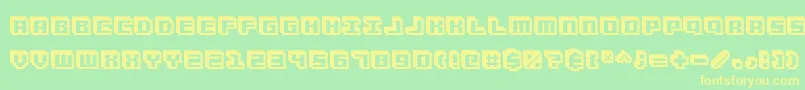 3Dventure Font – Yellow Fonts on Green Background