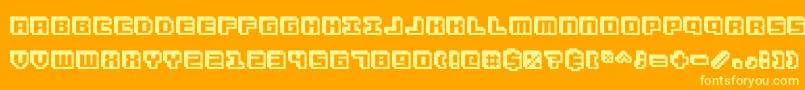 3Dventure Font – Yellow Fonts on Orange Background