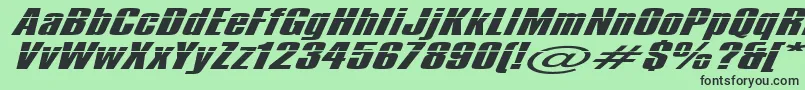 フォントImpossible1000 – 緑の背景に黒い文字