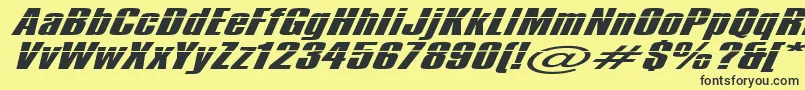 Impossible1000 Font – Black Fonts on Yellow Background