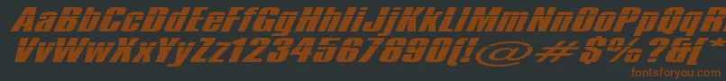 Шрифт Impossible1000 – коричневые шрифты на чёрном фоне