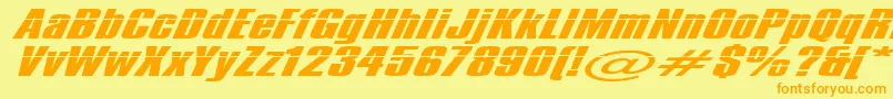 Impossible1000 Font – Orange Fonts on Yellow Background