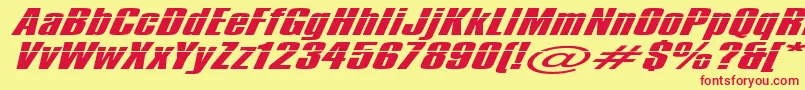 Impossible1000 Font – Red Fonts on Yellow Background