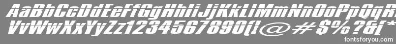 フォントImpossible1000 – 灰色の背景に白い文字