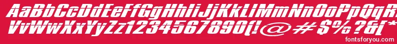 フォントImpossible1000 – 赤い背景に白い文字