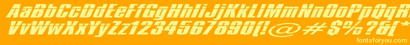 Impossible1000 Font – Yellow Fonts on Orange Background