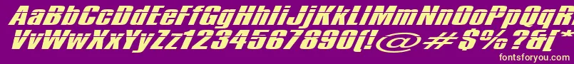 Impossible1000 Font – Yellow Fonts on Purple Background