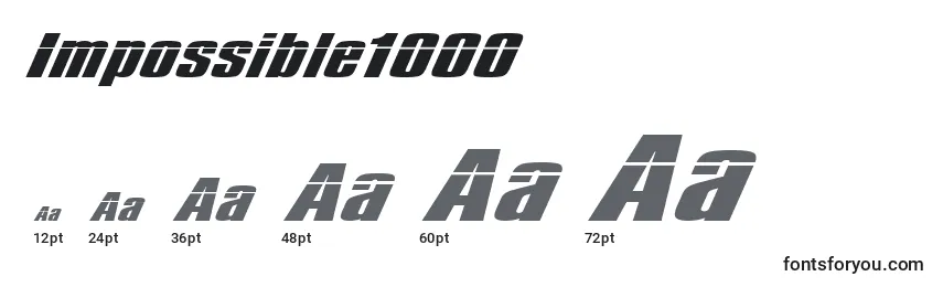 Impossible1000 Font Sizes