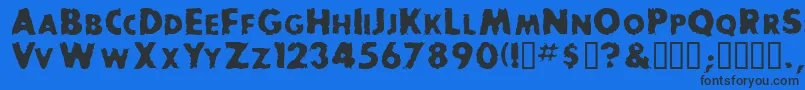 Baddogscapsssk Font – Black Fonts on Blue Background