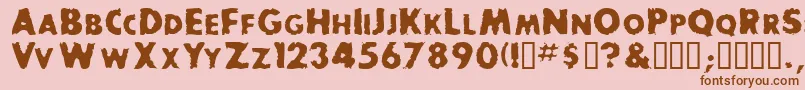 Baddogscapsssk Font – Brown Fonts on Pink Background