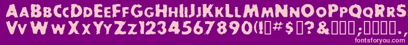 Baddogscapsssk Font – Pink Fonts on Purple Background