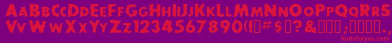 Baddogscapsssk Font – Red Fonts on Purple Background