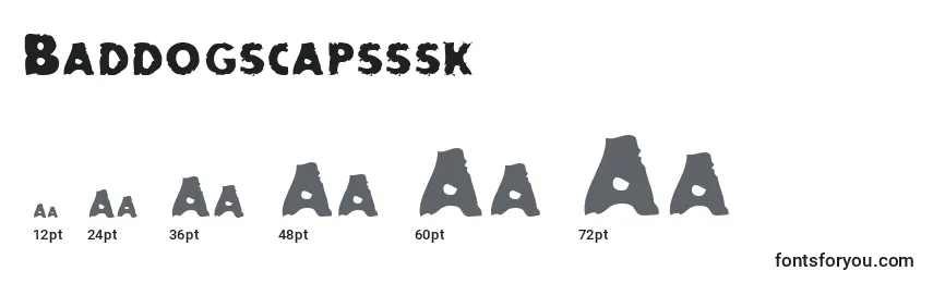 Размеры шрифта Baddogscapsssk