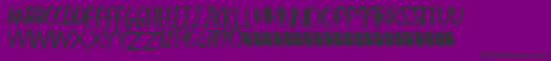 Straighthand Font – Black Fonts on Purple Background