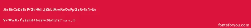 PixelnoiseErc2007 Font – Pink Fonts on Red Background