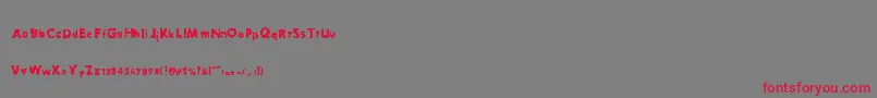 フォントPixelnoiseErc2007 – 赤い文字の灰色の背景