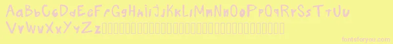 Bolun Font – Pink Fonts on Yellow Background