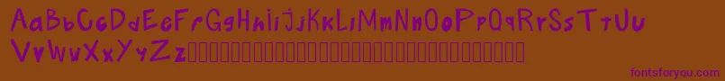 Bolun Font – Purple Fonts on Brown Background