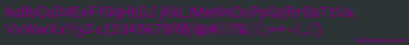 HomeworkFont Font – Purple Fonts on Black Background