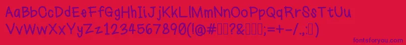 fuente HomeworkFont – Fuentes Moradas Sobre Fondo Rojo