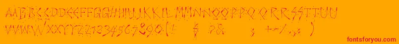 Warlord Font – Red Fonts on Orange Background