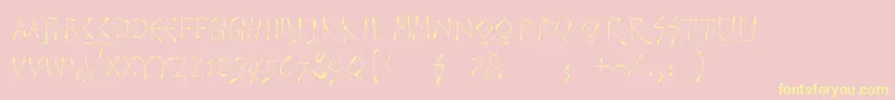 Warlord Font – Yellow Fonts on Pink Background