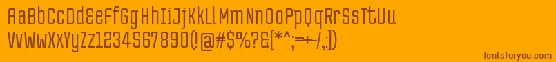 TentramRegular Font – Brown Fonts on Orange Background