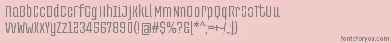 TentramRegular Font – Gray Fonts on Pink Background