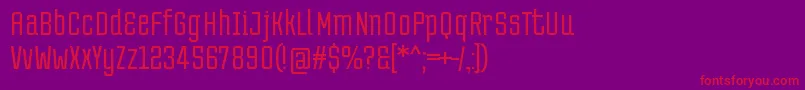 TentramRegular Font – Red Fonts on Purple Background