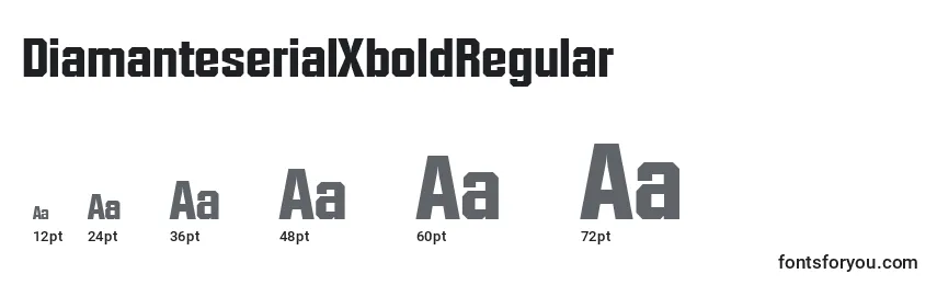 Размеры шрифта DiamanteserialXboldRegular