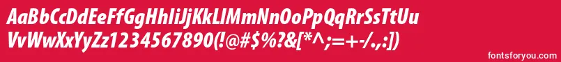 MyriadproBlackcondit Font – White Fonts on Red Background