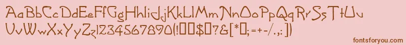 GreetingsMf Font – Brown Fonts on Pink Background