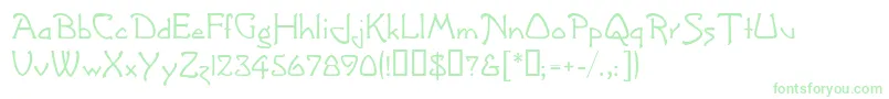 GreetingsMf Font – Green Fonts on White Background