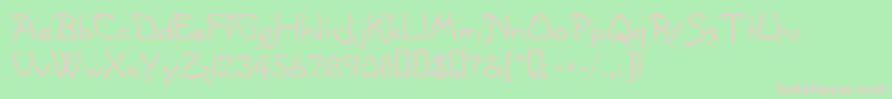 GreetingsMf Font – Pink Fonts on Green Background