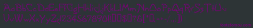 Шрифт GreetingsMf – фиолетовые шрифты на чёрном фоне