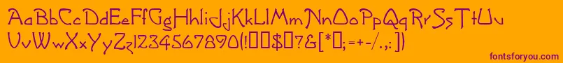 More about GreetingsMf Font GreetingsMf Font – Purple Fonts on Orange Background