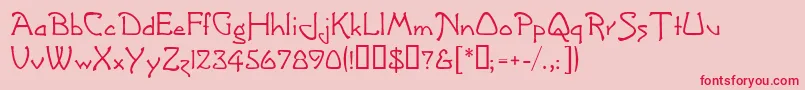 En savoir plus sur la police GreetingsMf Police GreetingsMf – polices rouges sur fond rose