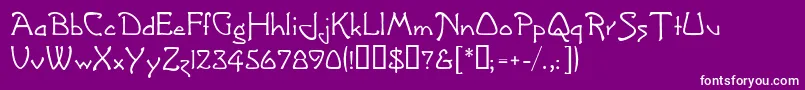 GreetingsMf Font – White Fonts on Purple Background