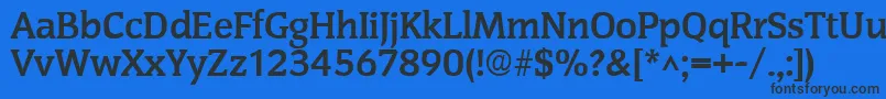 CongressBold Font – Black Fonts on Blue Background